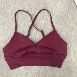 Maroon Alo Yoga Sports Bra